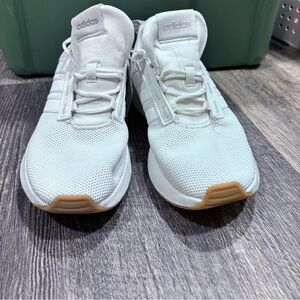 Adidas white/ white gum sole